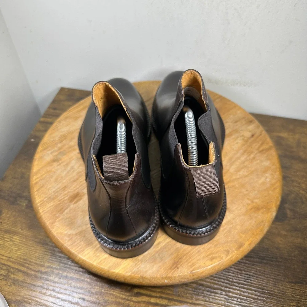 Beckett Simonon Bolton Chelsea Boots Dark Brown Leather Mens 9.5 Blake Stitch